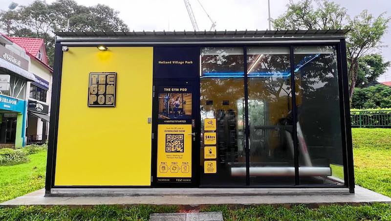 新加坡「貨櫃屋一人健身房」，有用才付錢、公園邊就有