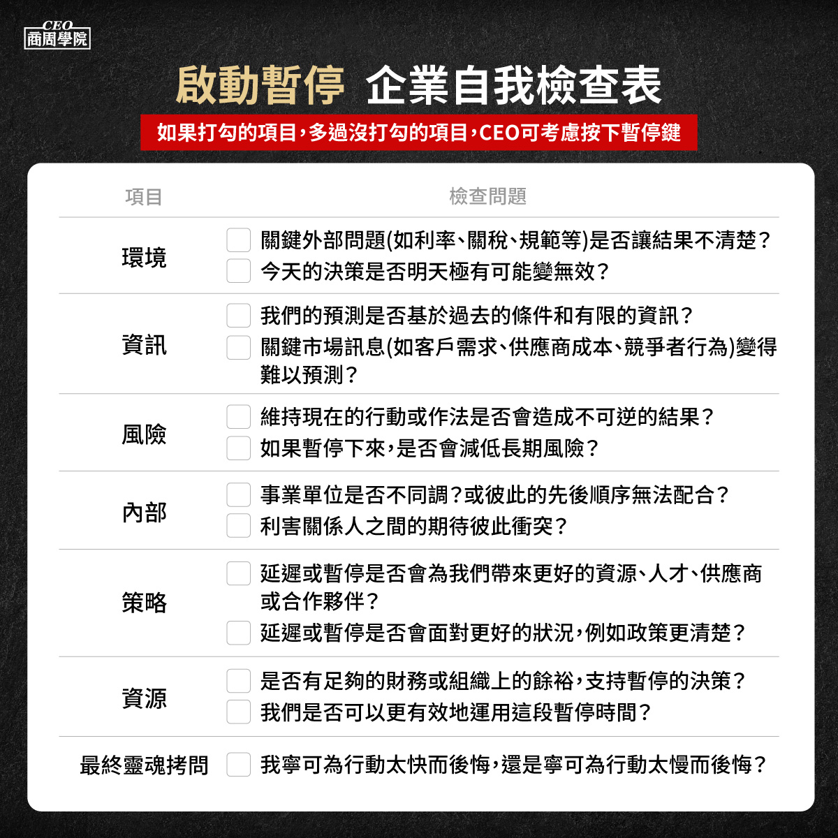 當川普按下暫停鍵，企業CEO也該學習「暫停」的藝術