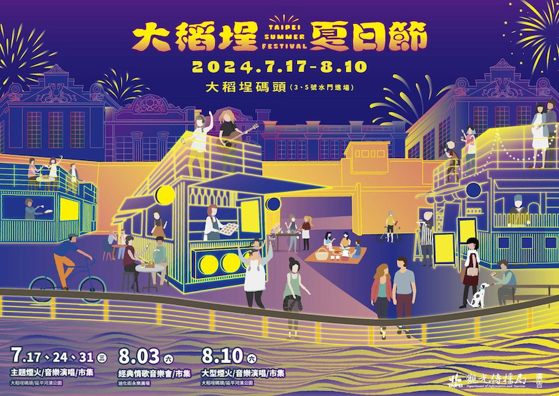 2024大稻埕煙火》煙火秀時間、觀賞點、交通、夏日節活動攻略